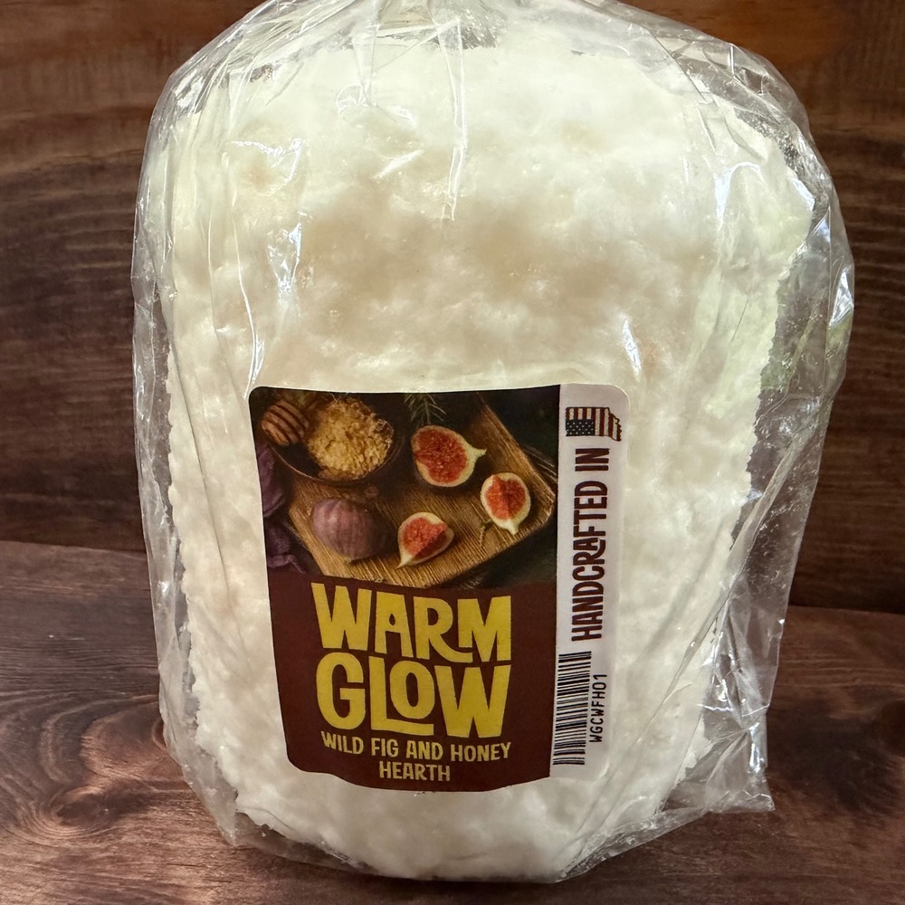 Warm Glow Wild Fig and Honey Hearth Candle Handcrafted Rustic Pillar New